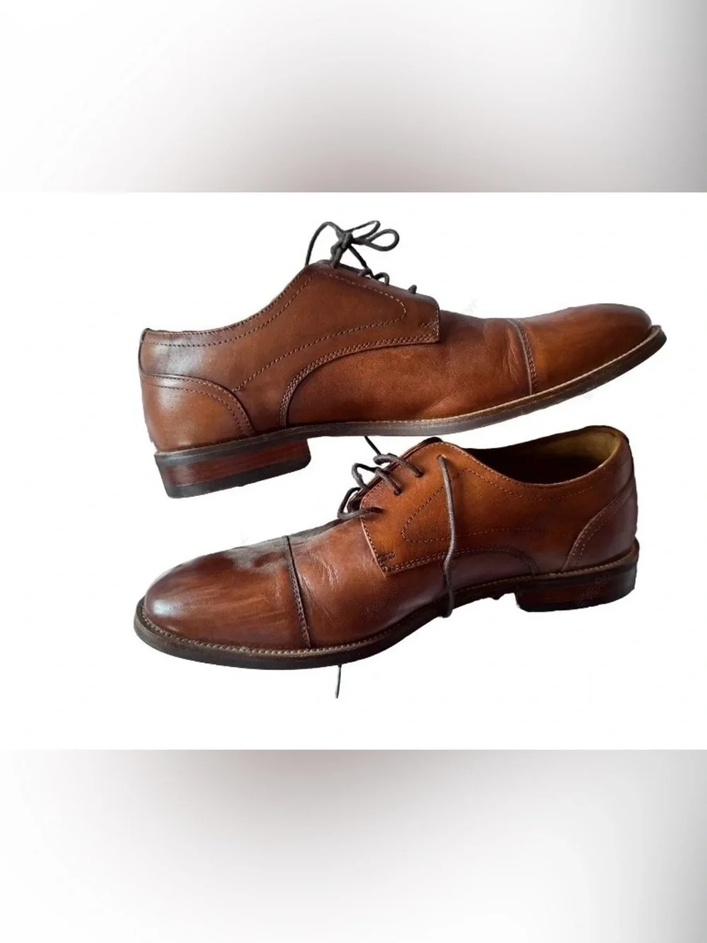 Florsheim Brown Leather Derbys - Cap Toe Lace-Up